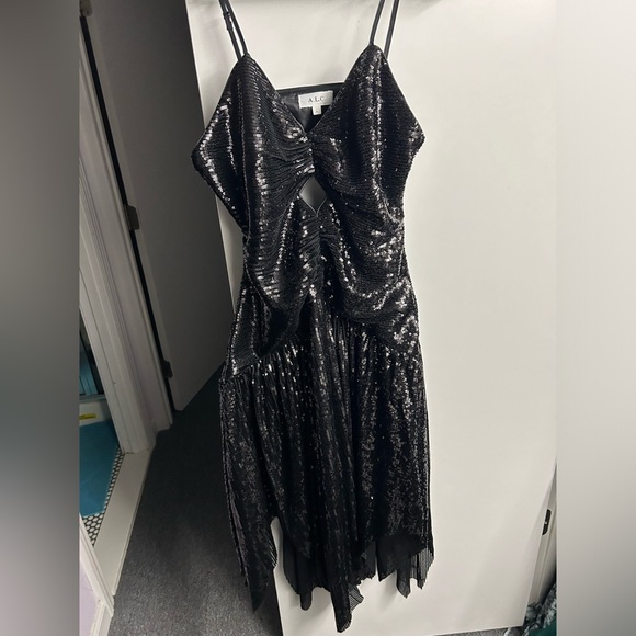alc black sequin dress SEQUINS AFTER DARK MINI DRESS – AKIRA